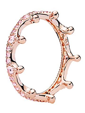 Pandora Rosévergold. Ring mit Edelsteinen