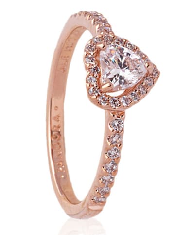 Pandora Rosévergold. Ring mit Edelsteinen