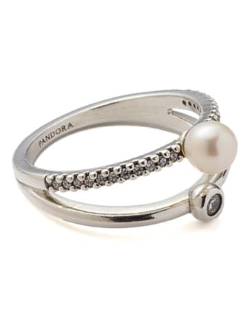 Pandora Silber-Ring mit Edelsteinen und Perle