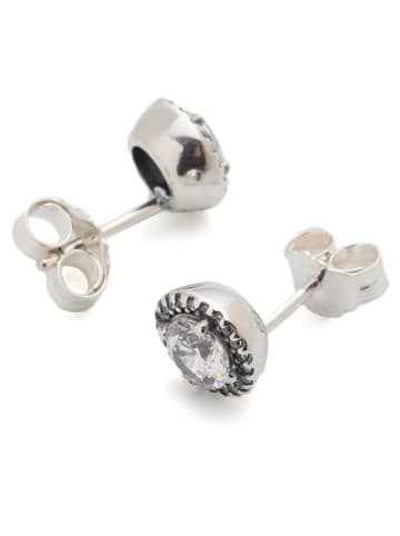 Pandora Silber-Ohrstecker mit Edelsteinen