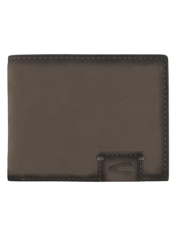 Camel Active Skórzany portfel "Dallas" w kolorze szarym - 11 x 8,7 x 1,5 cm