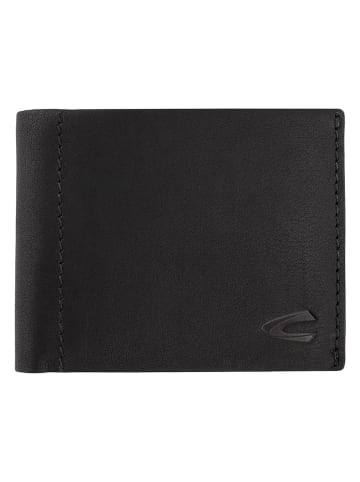 Camel Active Leder-Geldbörse "Niagara" in Schwarz - (B)11 x (H)8,5 x (T)2 cm