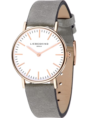 Liebeskind Kwartshorloge grijs/roségoudkleurig/wit