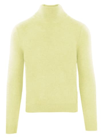 Malo Optimum Kaschmir-Rollkragenpullover "Lupetto" in Hellgelb