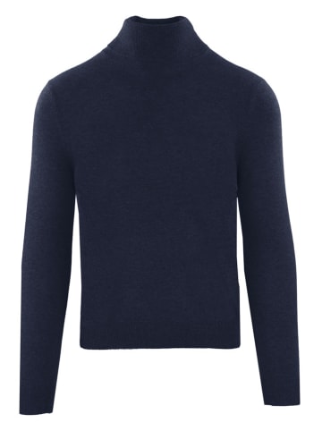 Malo Optimum Kaschmir-Rollkragenpullover "Lupetto" in Dunkelblau