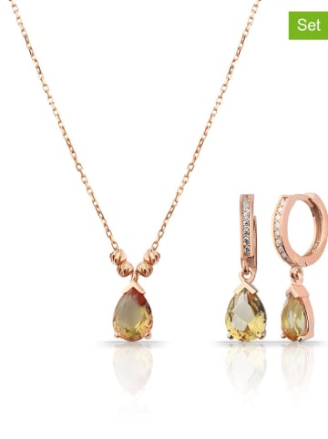 Lodie Silver 2-częściowy zestaw srebrnej biżuterii z zultanitami - dł. 43 cm