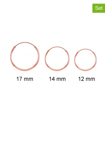 Lodie Silver Srebrne kolczyki-kreole (3 szt.)