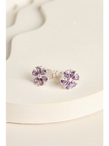 Lodie Silver Zilveren oorstekers met sierstenen