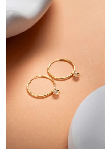 Lodie Silver Srebrne kolczyki-kreole z cyrkoniami