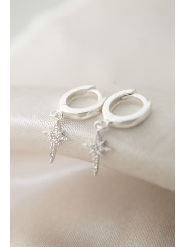 Lodie Silver Srebrne kolczyki-kreole z cyrkoniami