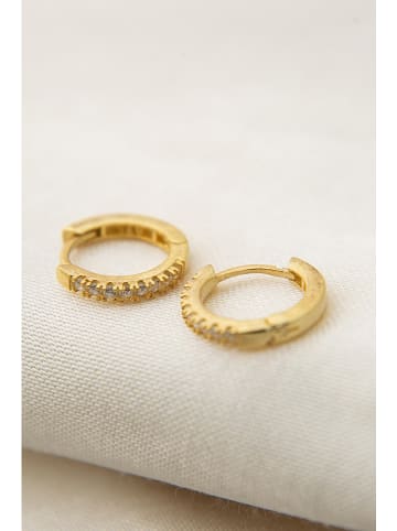 Lodie Silver Zilveren creolen met edelstenen