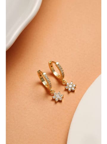 Lodie Silver Creolen met edelstenen