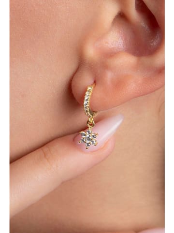 Lodie Silver Creolen met edelstenen