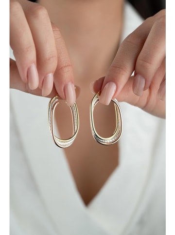 Lodie Silver Vergulde zilveren oorhangers