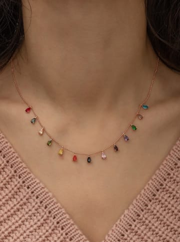 Lodie Silver Srebrny naszyjnik z elementami ozdobnymi - dł. 43 cm