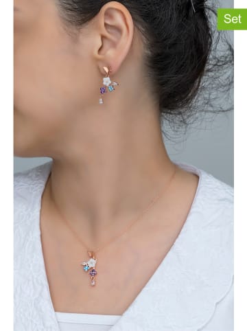 Lodie Silver 2tlg. Silber-Schmuckset mit Edelsteinen