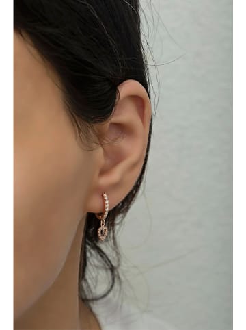 Lodie Silver Srebrne kolczyki-kreole z cyrkoniami