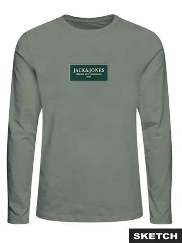JACK & JONES Junior Koszulka "Greene" w kolorze zielonoszarym