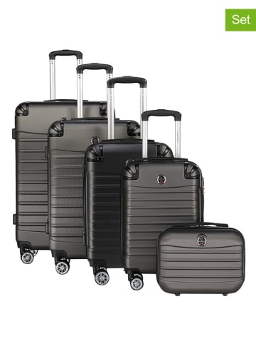 Canadian Peak 5tlg. Hardcase-Trolleyset "Shockeak" in Anthrazit