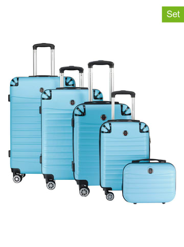 Canadian Peak 5-delige hardcase-trolleyset "Shockeak" turquoise