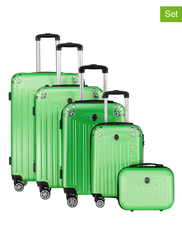 Canadian Peak 5tlg. Hardcase-Trolleyset "Softlesseak" in Grün