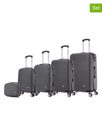 Canadian Peak 5-delige hardcase-trolleyset "Solomuneak" antraciet