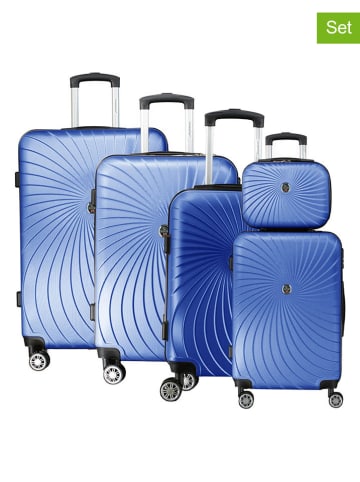 Canadian Peak 5-delige hardcase-trolleyset "Sunlighteak" blauw