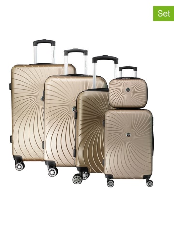Canadian Peak 5tlg. Hardcase-Trolleyset "Sunlighteak" in Beige