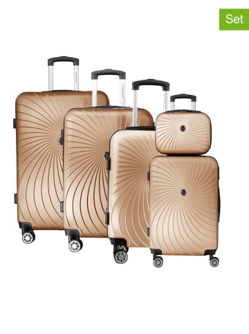 Canadian Peak 5-delige hardcase-trolleyset "Sunlighteak" lichtbruin