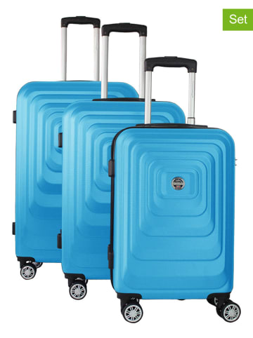 Canadian Peak 3-delige hardcase-trolleyset "Sacramentoeak" lichtblauw