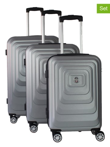 Canadian Peak 3tlg. Hardcase-Trolleyset "Sacramentoeak" in Silber