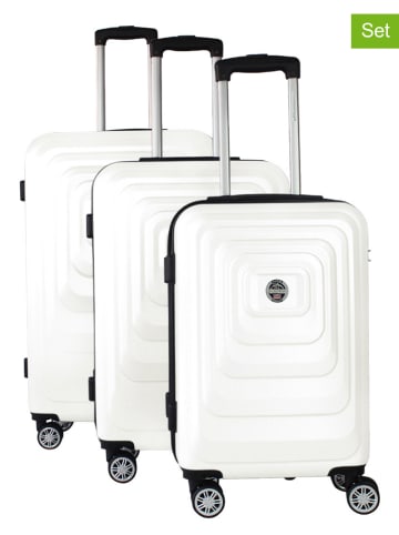 Canadian Peak 3tlg. Hardcase-Trolleyset "Sacramentoeak" in Weiß