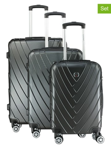 Canadian Peak 3-delige hardcase-trolleyset "Salamanqueak" antraciet