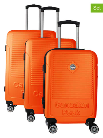 Canadian Peak 3-delige hardcase-trolleyset "Santiagoeak" oranje