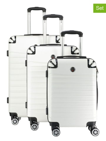 Canadian Peak 3-delige hardcase-trolleyset "Shockeak" wit