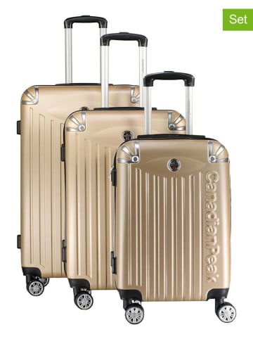 Canadian Peak 3tlg. Hardcase-Trolleyset "Softlesseak" in Beige