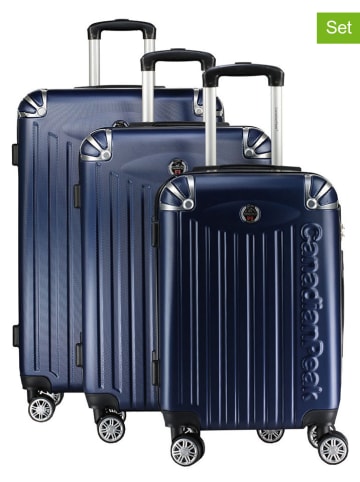 Canadian Peak 3-delige hardcase-trolleyset "Softlesseak" donkerblauw