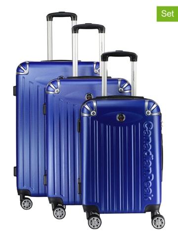 Canadian Peak 3tlg. Hardcase-Trolleyset "Softlesseak" in Dunkelblau