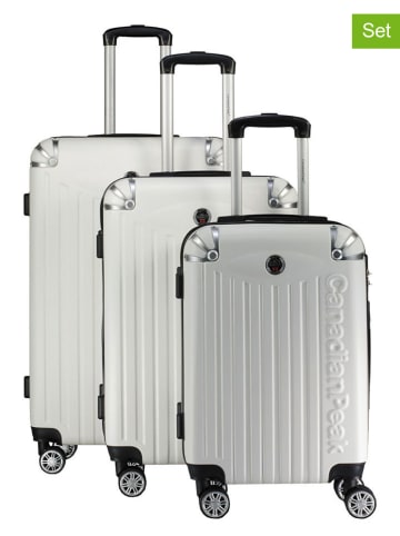 Canadian Peak 3tlg. Hardcase-Trolleyset "Softlesseak" in Weiß