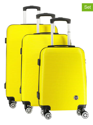 Canadian Peak 3tlg. Hardcase-Trolleyset "Solomuneak" in Gelb