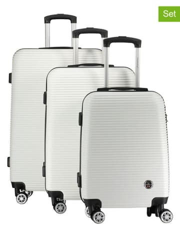 Canadian Peak 3tlg. Hardcase-Trolleyset "Solomuneak" in Weiß