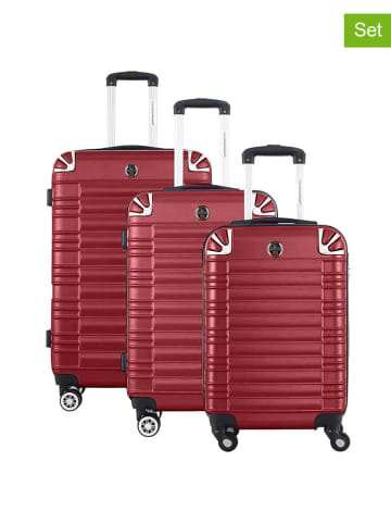 Canadian Peak 3-delige hardcase-trolleyset "Sourcingeak" rood
