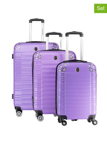 Canadian Peak 3-delige hardcase-trolleyset "Sourcingeak" paars