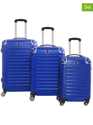 Canadian Peak 3tlg. Hardcase-Trolleyset "Sourcingeak" in Blau
