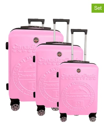 Canadian Peak 3-delige hardcase-trolleyset "Stanisleak" lichtroze