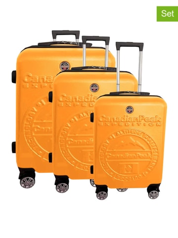 Canadian Peak 3-delige hardcase-trolleyset "Stanisleak" oranje