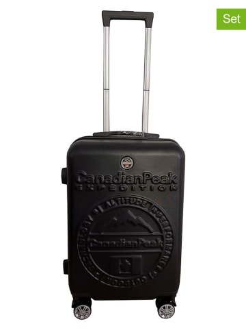 Canadian Peak Hardcase-Trolley "Stanislaeak" in Schwarz - (B)34 x (H)53 x (T)21 cm