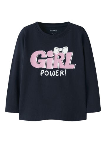 name it Longsleeve "Linea" zwart/Rosa