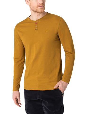 Timezone Longsleeve ''Henley'' in Ocker