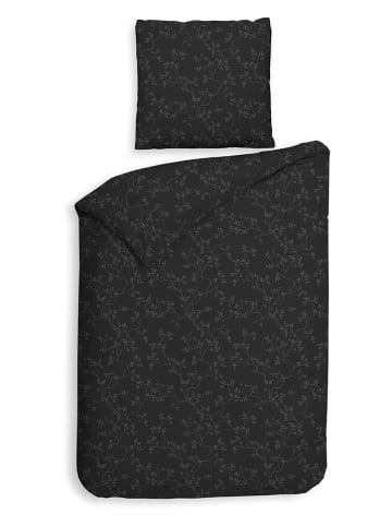 HNL Flanellen beddengoedset "Alloro" antraciet